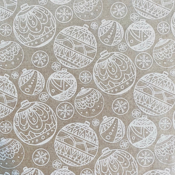 Elan Pottery Underglaze Transfer - Ornaments White - 19" x 13"