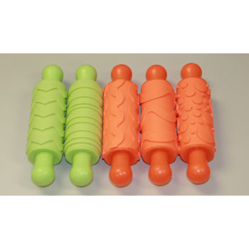 Play-N-Clay Rubber Patterned Rollers Set of 5