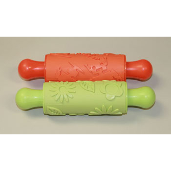 Play-N-Clay Rubber Patterned Rollers Set of 2
