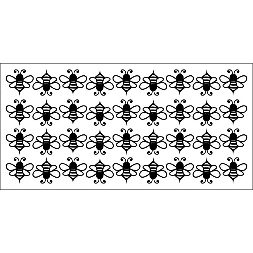 Vinyl Resist Stickers - Bees - 36 Stickers Per Sheet