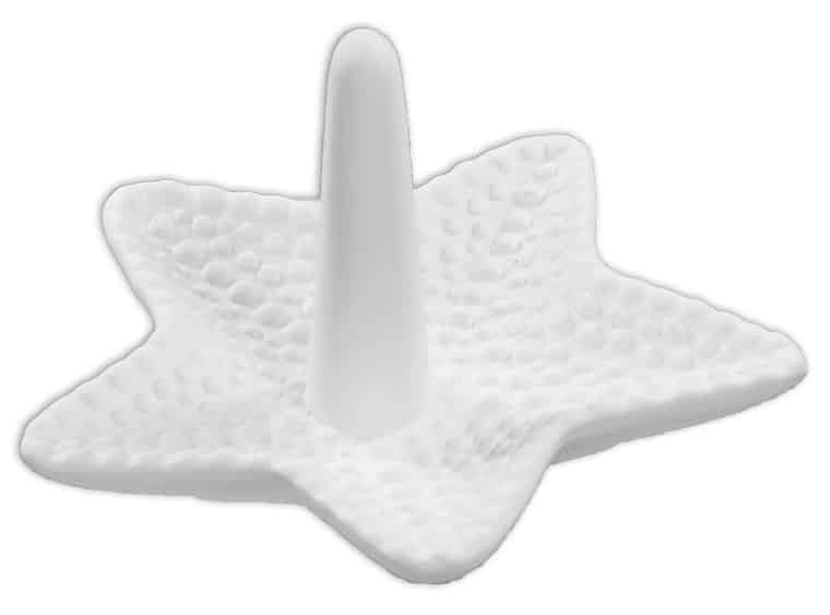 Wholesale Bisqueware - 1433 Happy Star Ring Holder