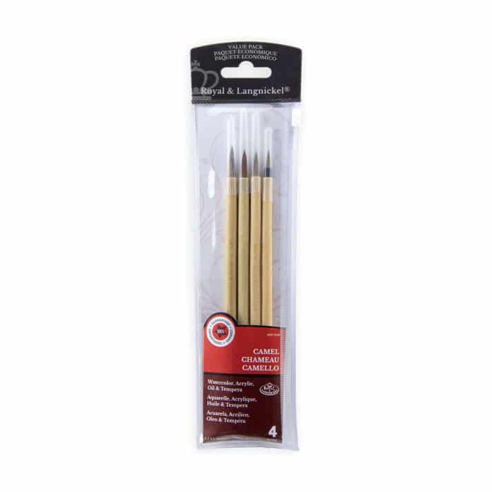 Royal Langnickel RSET-9149 Camel Brushes - Set of 4 - Image 3