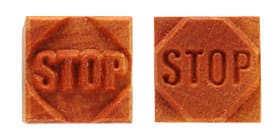 MKM SSM-168 Medium Square Double Sided Stamp - Stop Sign