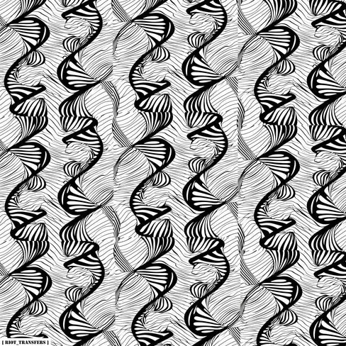 Riot Transfers Underglaze Transfer - Double Helix - 19" x 13"