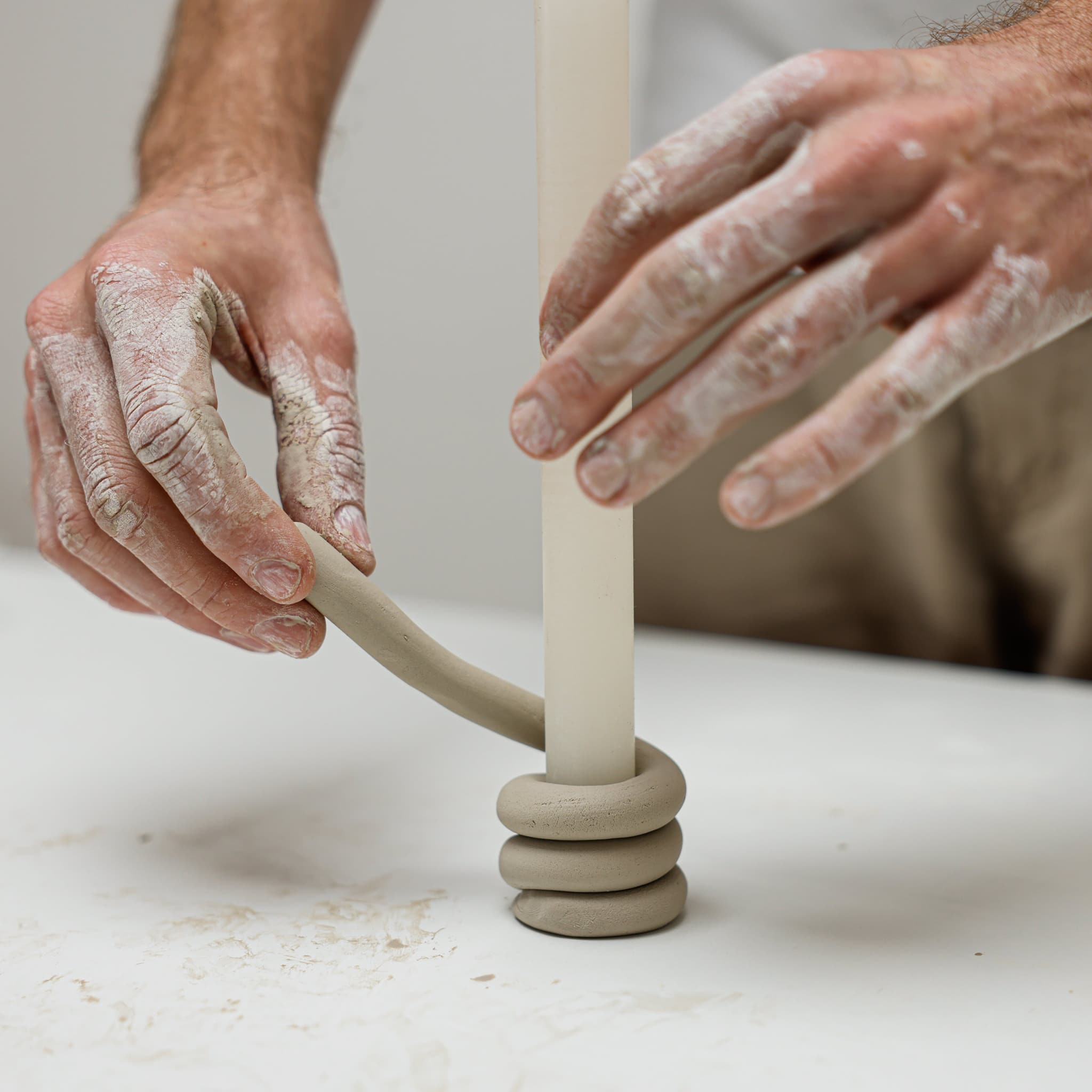 Making pottery using the coil construction method is fantastic for making pottery at home.