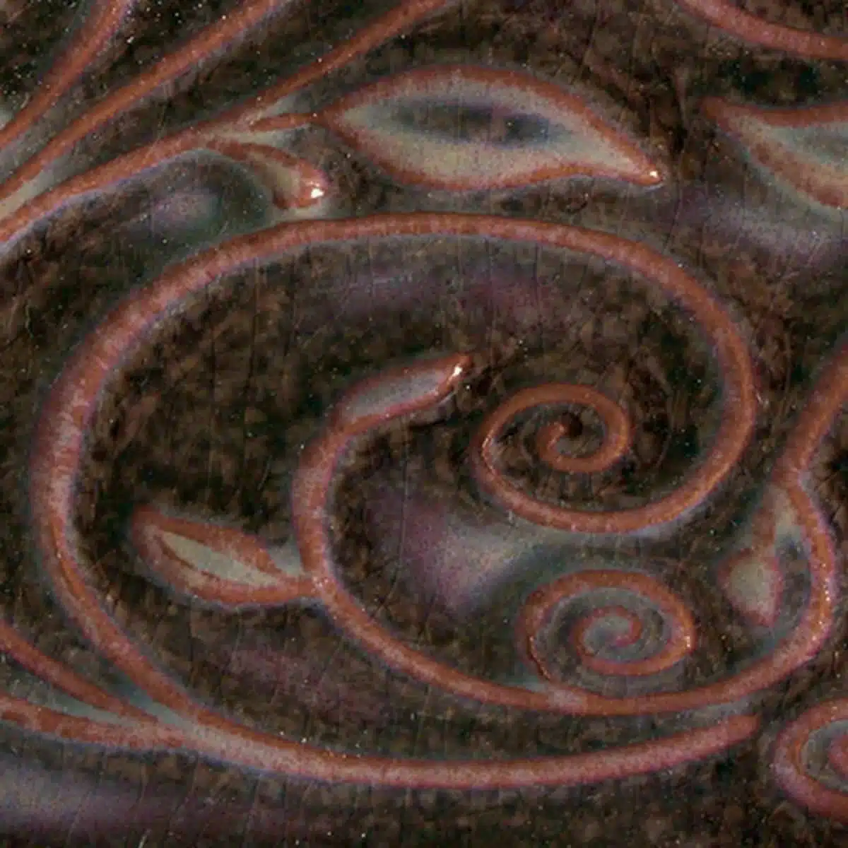 Amaco Opalescent - O-57 Mottled Burgundy - Pint