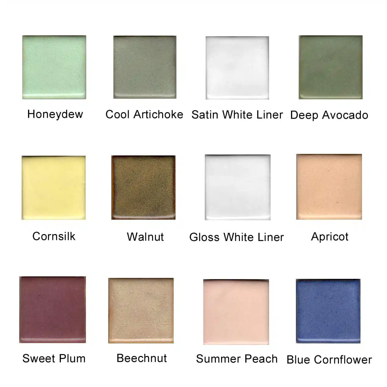 Coyote Sample Kit #12 Set of 12 Enduro-Color 4oz Glazes