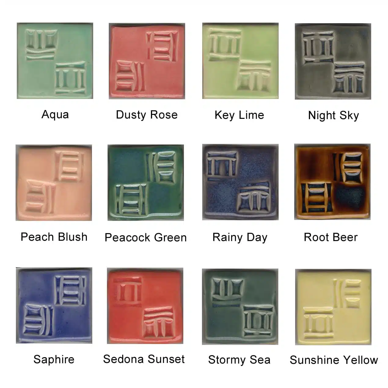 Coyote Sample Kit #7 Set of 12 Frank's Colored Celadon 4oz Glazes