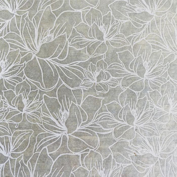 Elan Pottery Underglaze Transfer - Magnolia  - 19" x 13" - White