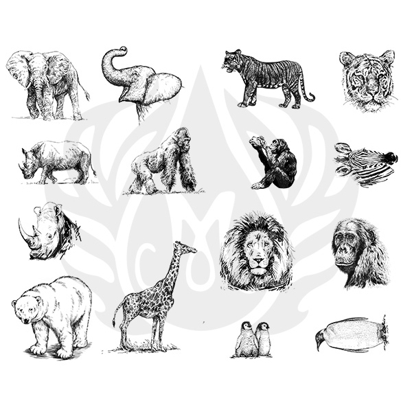 Mayco Designer Silkscreen DSS-136 Zoo Animals - 15" x 12"