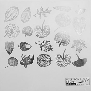 Milestone Decal Art Black Leaves Foodsafe Decals