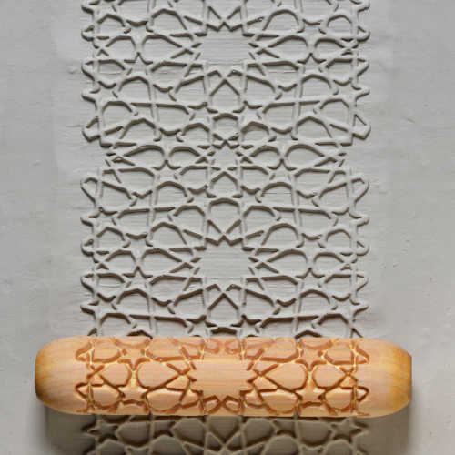 MKM BHR-087 Big Hand Roller - Leaf Pattern | Clay King MKM BHR-087 Big Hand Roller - Leaf Pattern | Clay King