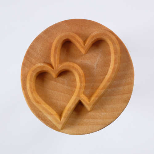 MKM SCXL-011 Extra Large Round Stamp - Double Heart