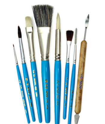 RSET-ZS 8pc Natural Hair Brush Set