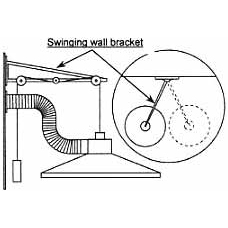 Vent-A-Kiln Swinging Wall Bracket for use on 27", 32", or 37" Hood Sizes