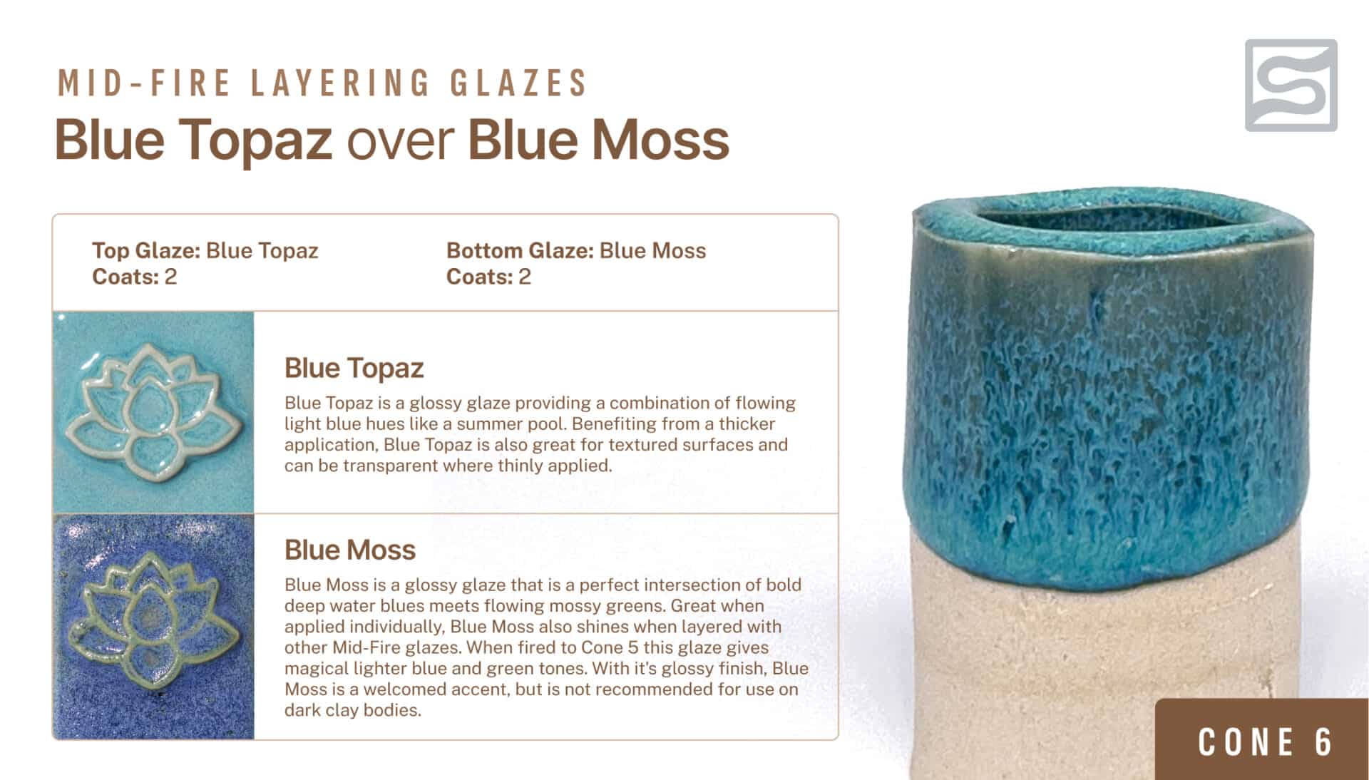Speedball Mid-Fire - 002105 Blue Topaz - Pint | Clay King