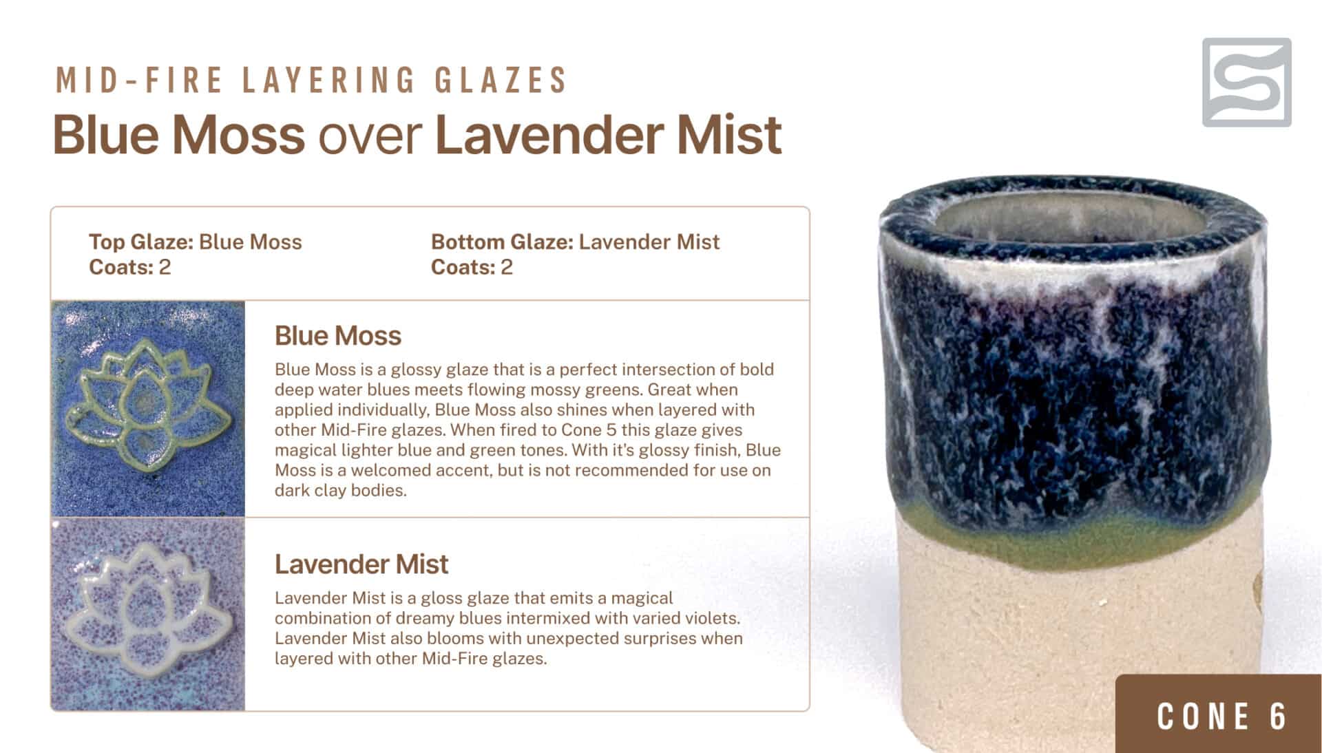 Speedball Mid-Fire - 002106 Blue Moss - Pint | Clay King
