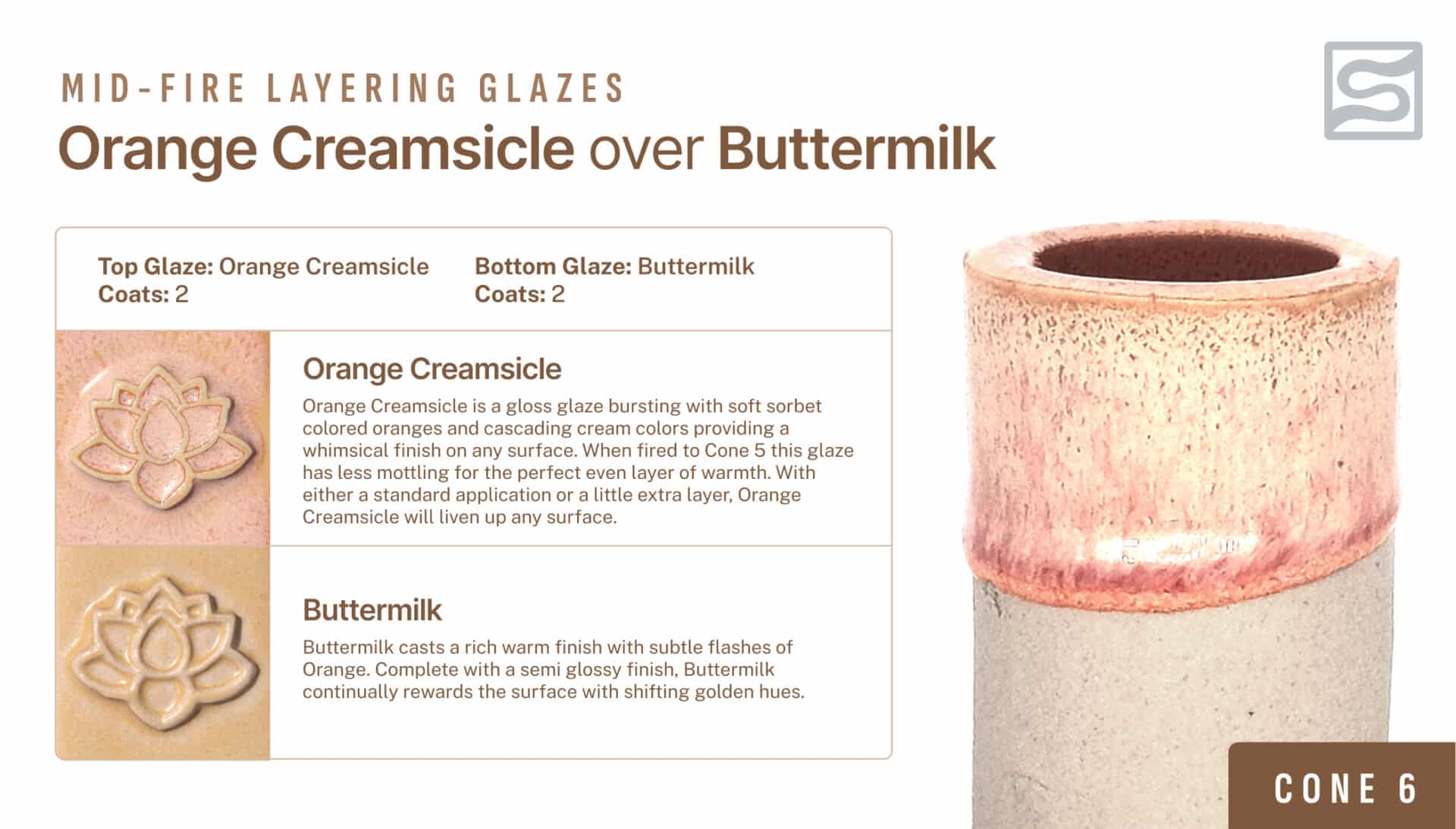 Speedball Mid-Fire - 002129 Orange Creamsicle - Pint | Clay King