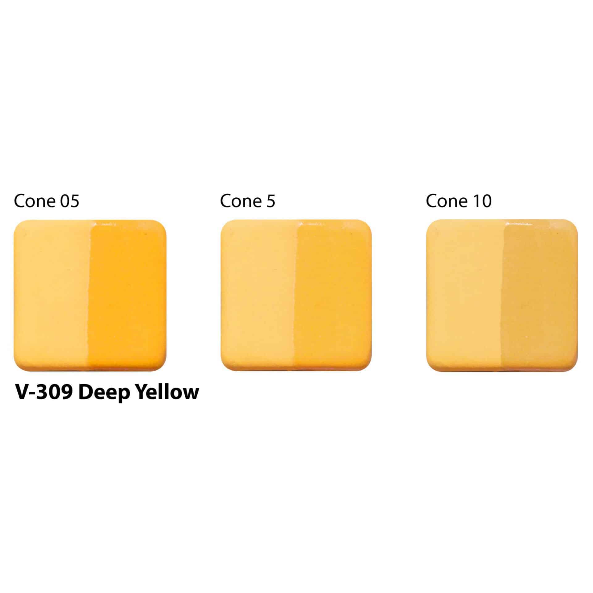 Amaco Velvet Underglaze - V-309 Deep Yellow - Image 2