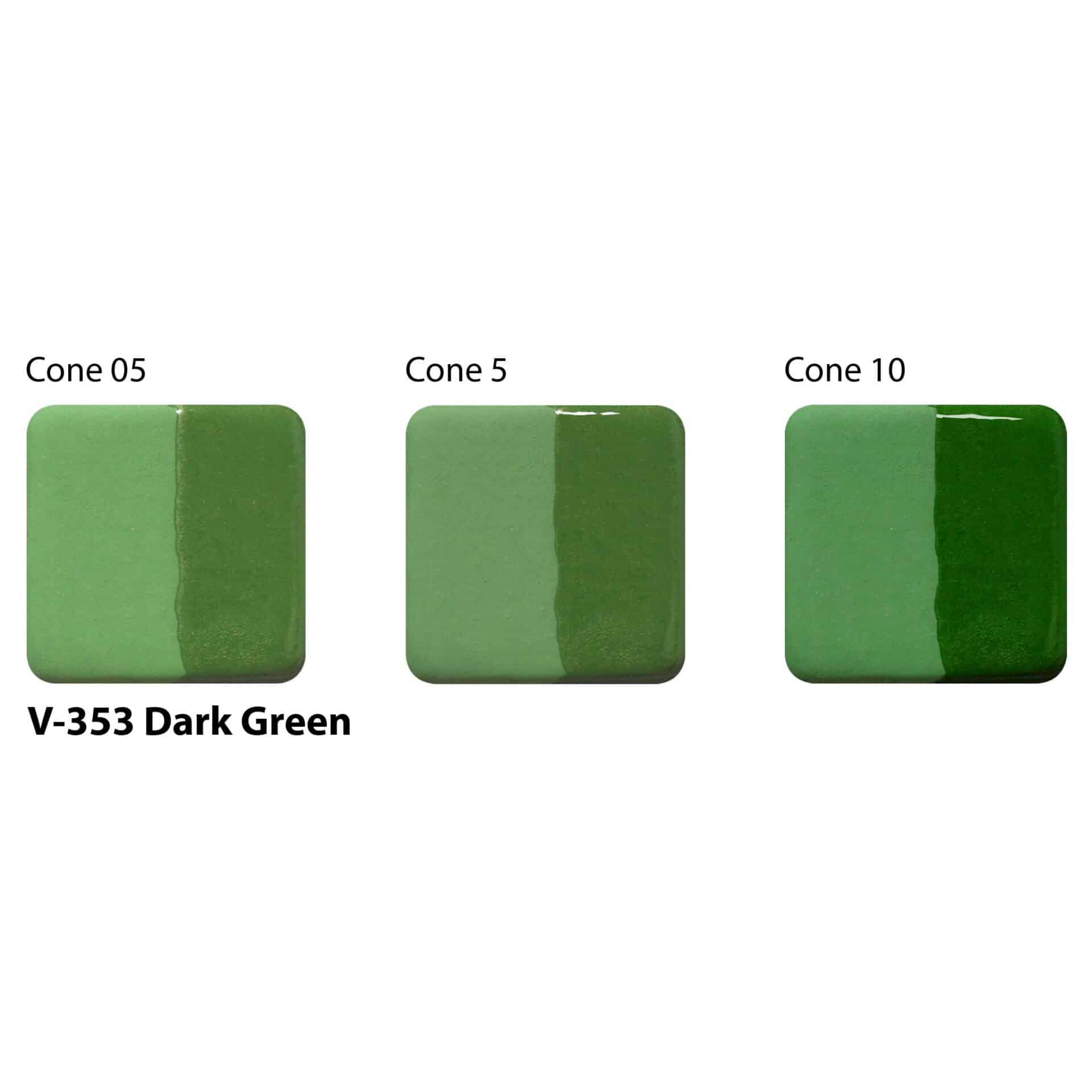 Amaco Velvet Underglaze - V-353 Dark Green - Image 2