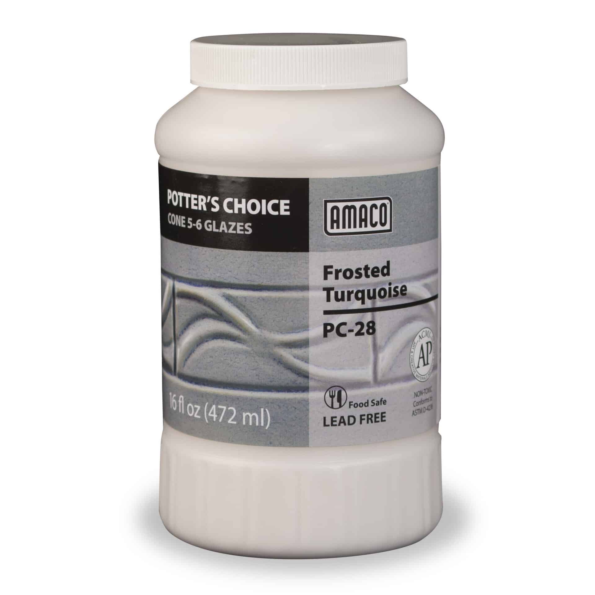 Amaco Potter's Choice - PC-28 Frosted Turquoise - Pint - Image 3