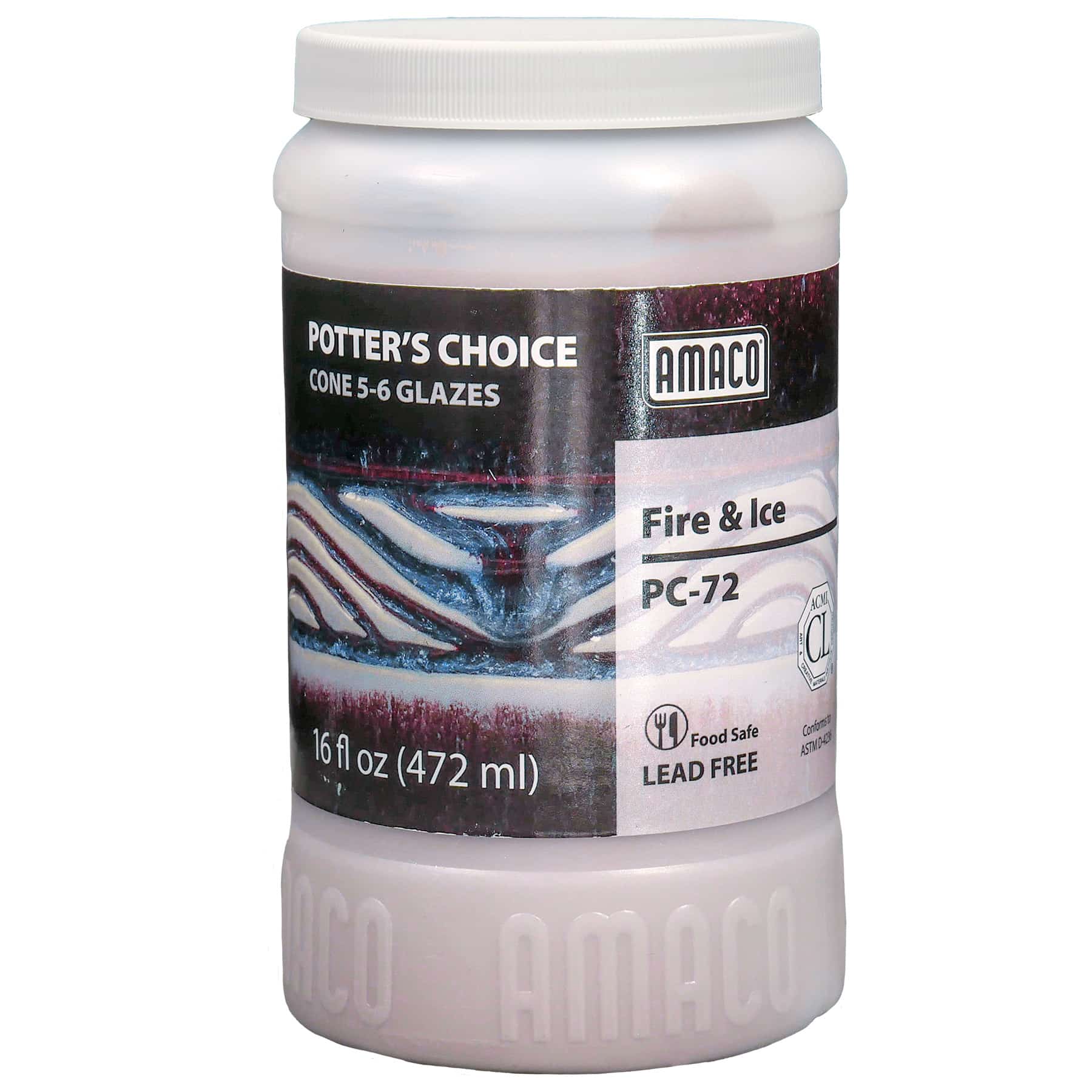 Amaco Potter's Choice - PC-72 Fire and Ice - Pint - Image 3