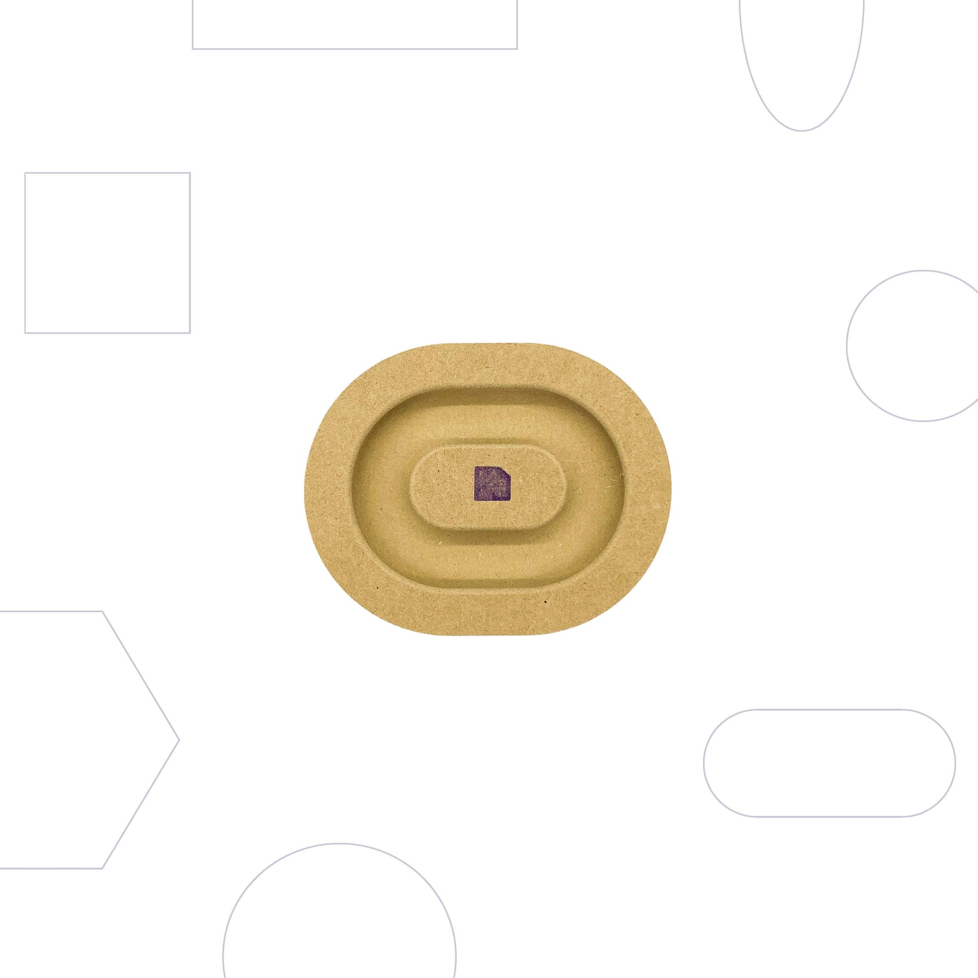 G.R. Pottery Forms - Wallie Rounded Rectangle - 5x4" - Image 2