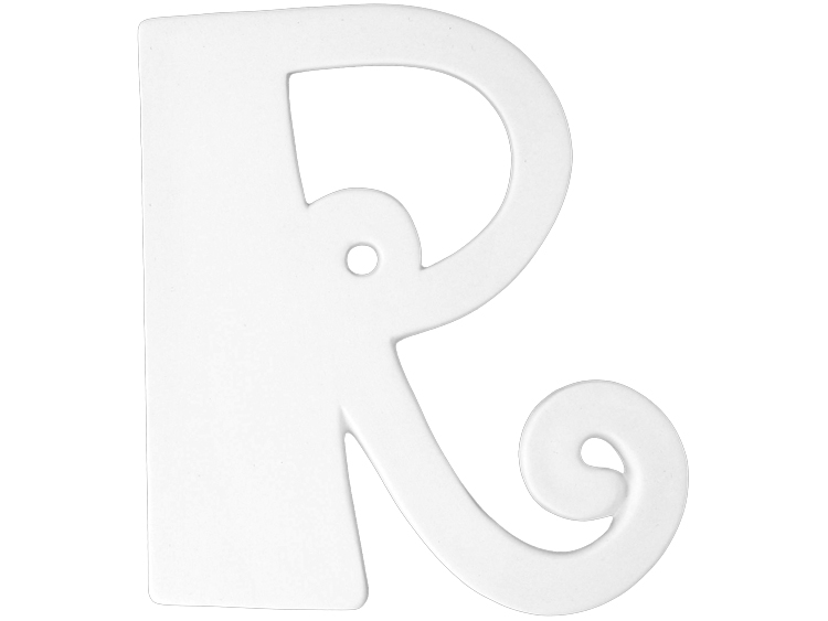 Wholesale Bisqueware - 6″ Curly R | Clay King