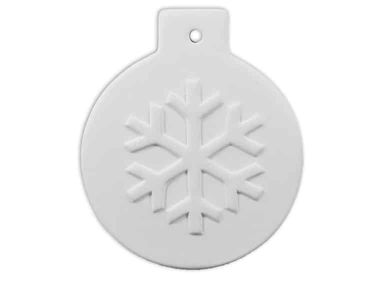 Wholesale Bisqueware - 2187 Flat Ball Snowflake Ornament