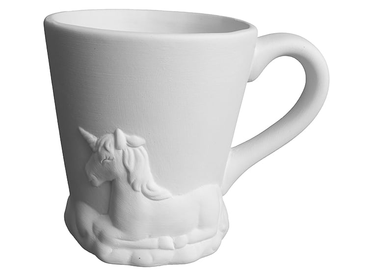 Wholesale Bisqueware - 2668 Graceful Unicorn Mug | Clay King