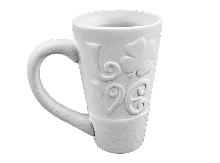 Wholesale Bisqueware - 2685 Lucky Love Mug | Clay King