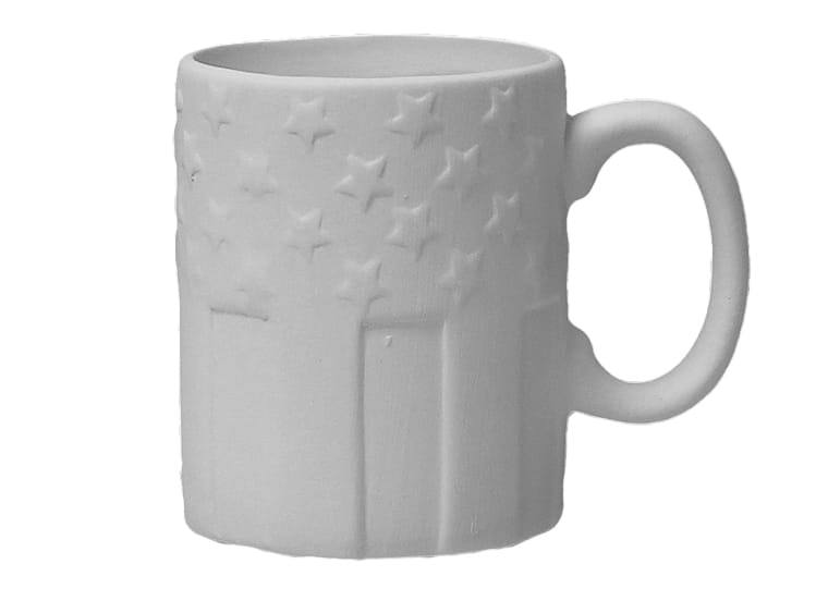 Wholesale Bisqueware - 2688 Stars and Stripes Mug