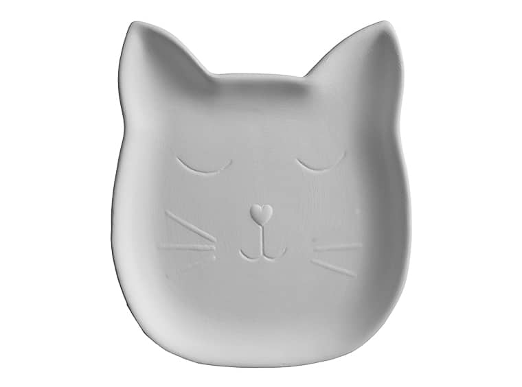 Wholesale Bisqueware - 3299 Cat Face Dish