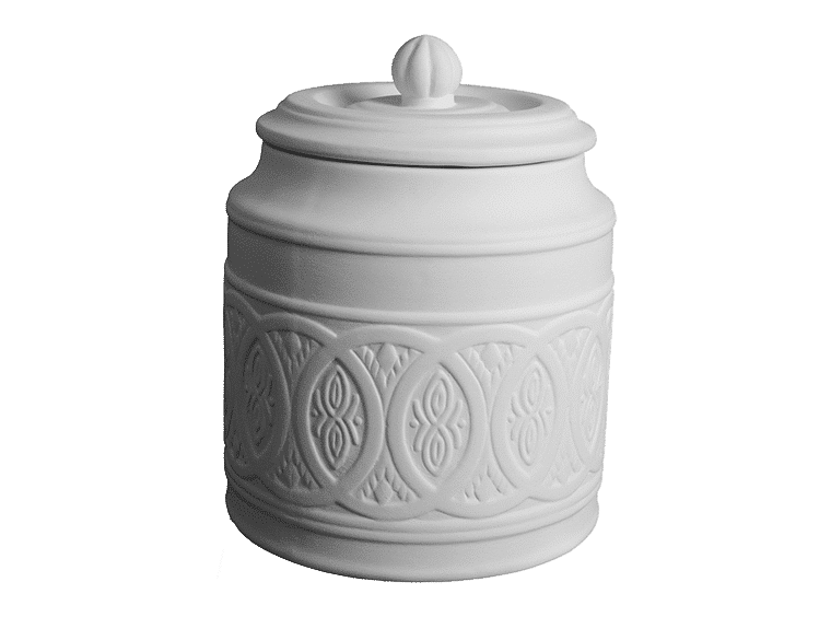 Wholesale Bisqueware 377 Medium Ornate Canister Clay King