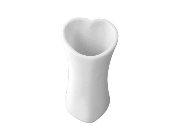 Wholesale Bisqueware - 698 Small Heart Vase