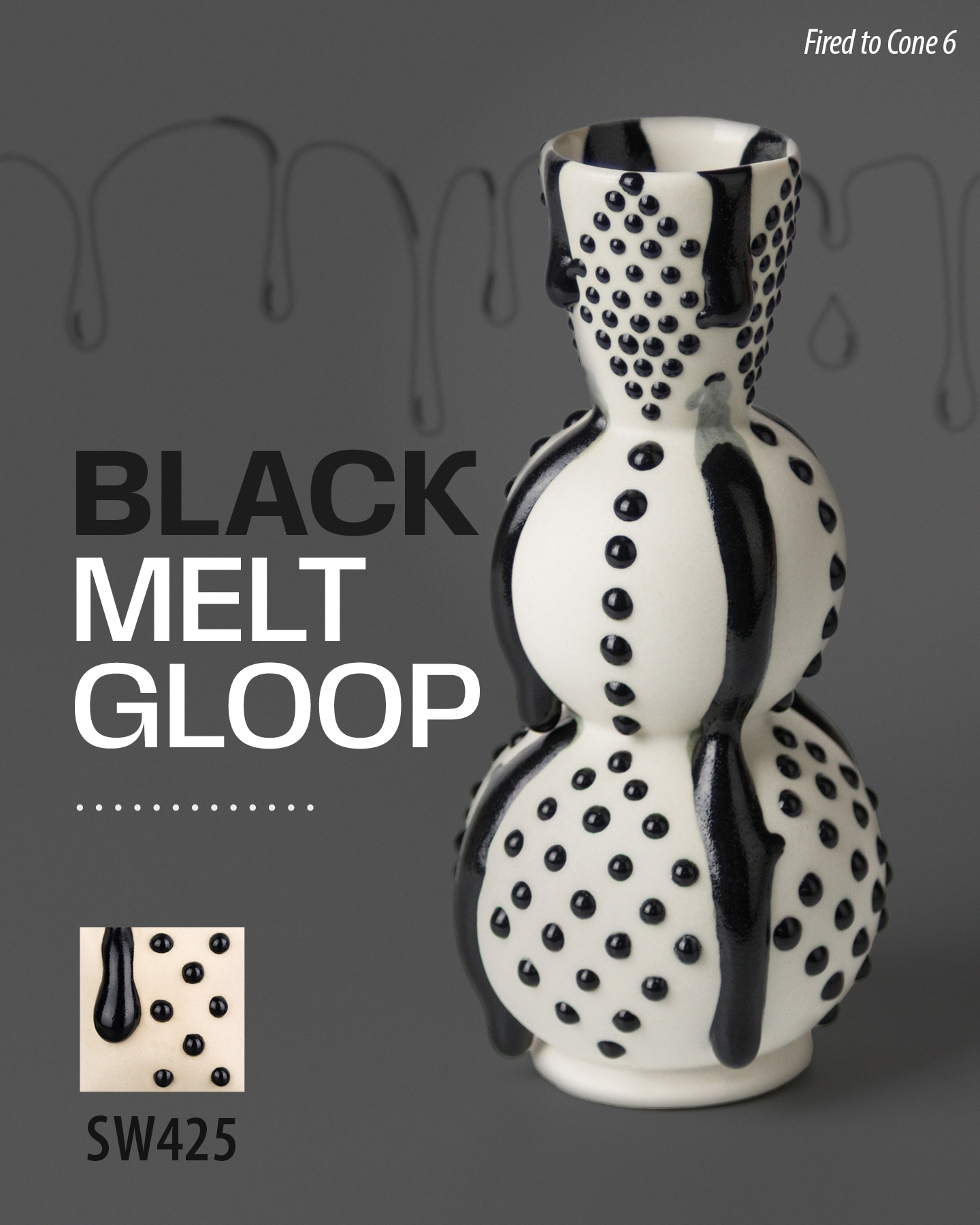 Mayco Ritual Glaze - SW-425 Black Melt Gloop - Pint - Image 3