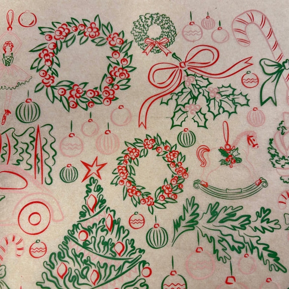 Elan Pottery Underglaze Transfer - Joyful Holiday Multicolor - 19" x 13" - Image 2