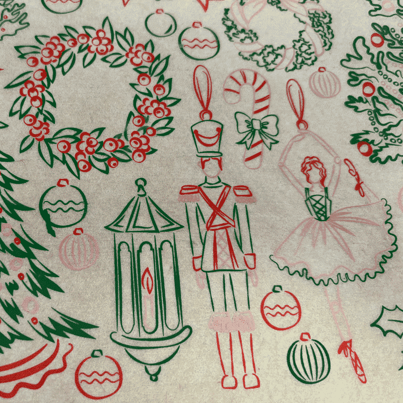 Elan Pottery Underglaze Transfer - Joyful Holiday Multicolor - 19" x 13"