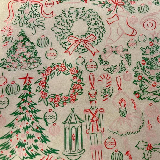 Elan Pottery Underglaze Transfer - Joyful Holiday Multicolor - 19" x 13" - Image 3
