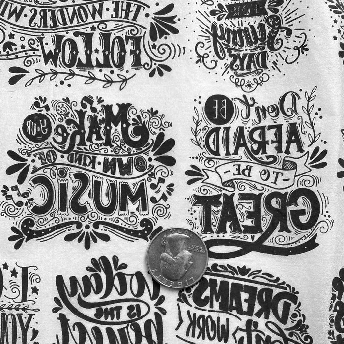 Elan Pottery Underglaze Transfer - Be The Reason Black - 19" x 13"