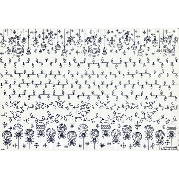 Elan Pottery Underglaze Transfer - Holiday Lights Black - 19" x 13" - Image 2
