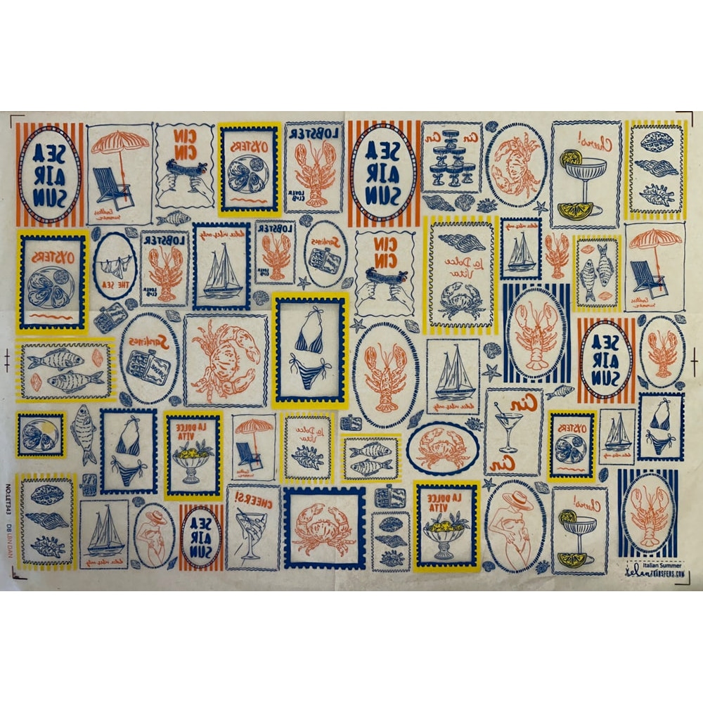Elan Pottery Underglaze Transfer - Italian Summer Multicolor - 19" x 13" - Image 2