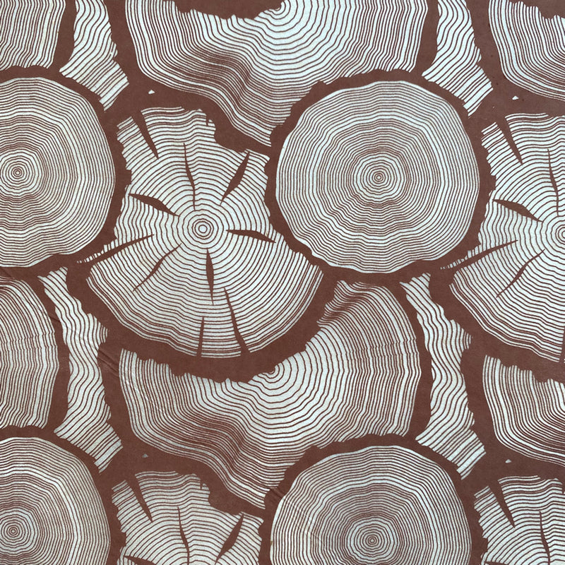 Elan Pottery Underglaze Transfer - Wood Grain Brown - 19" x 13"