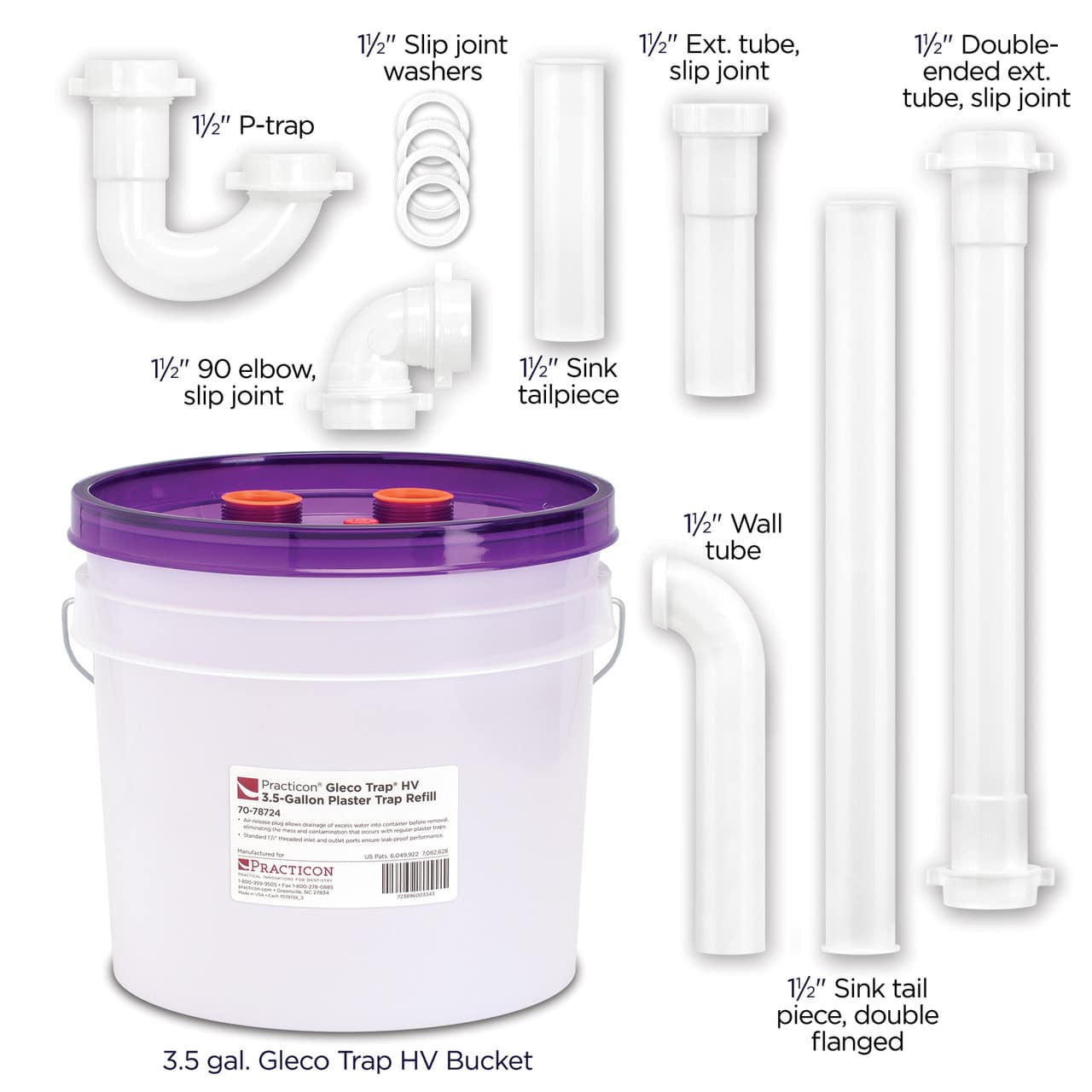 Gleco Trap - HV 3.5 Gallon Plaster Trap System